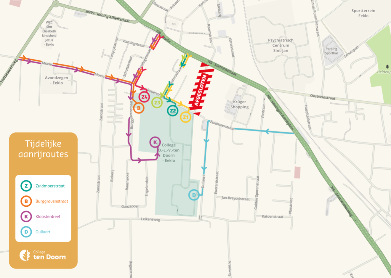 aanrijroutes 25